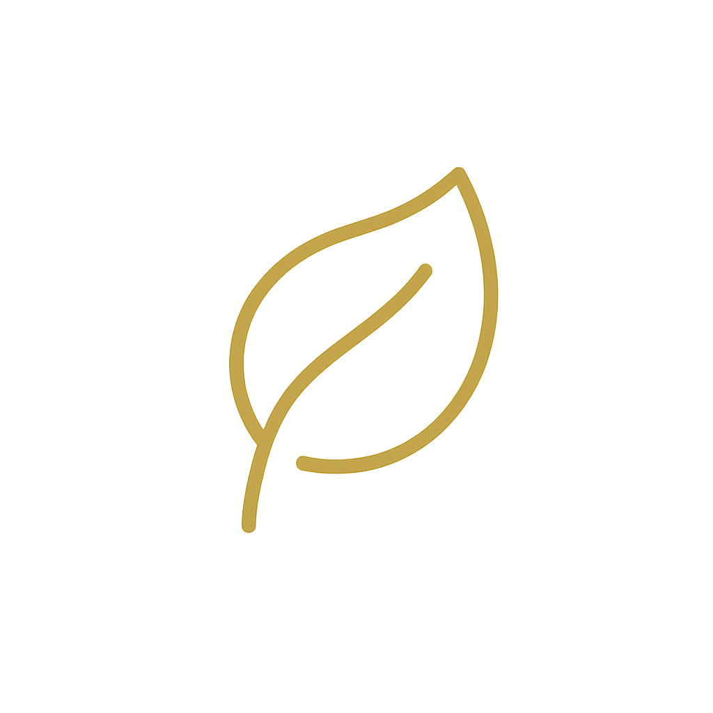 Ein einzelnes Pflanzenblatt als Icon.