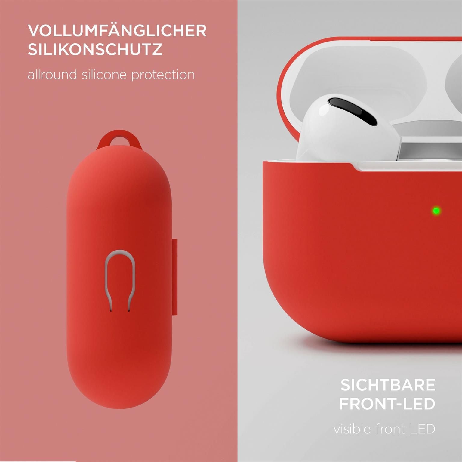AirPods Soft Case für AirPods 3 in der Farbe Rubin (Rot)