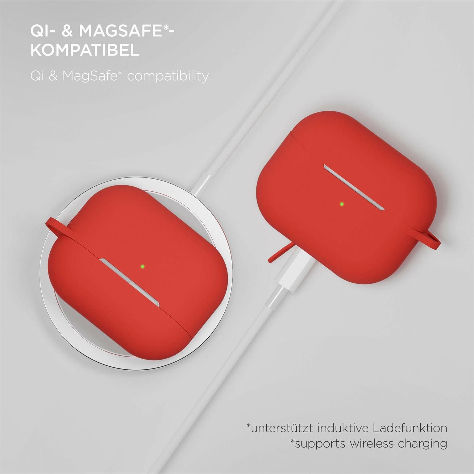 AirPods Soft Case für AirPods 3 in der Farbe Rubin (Rot)