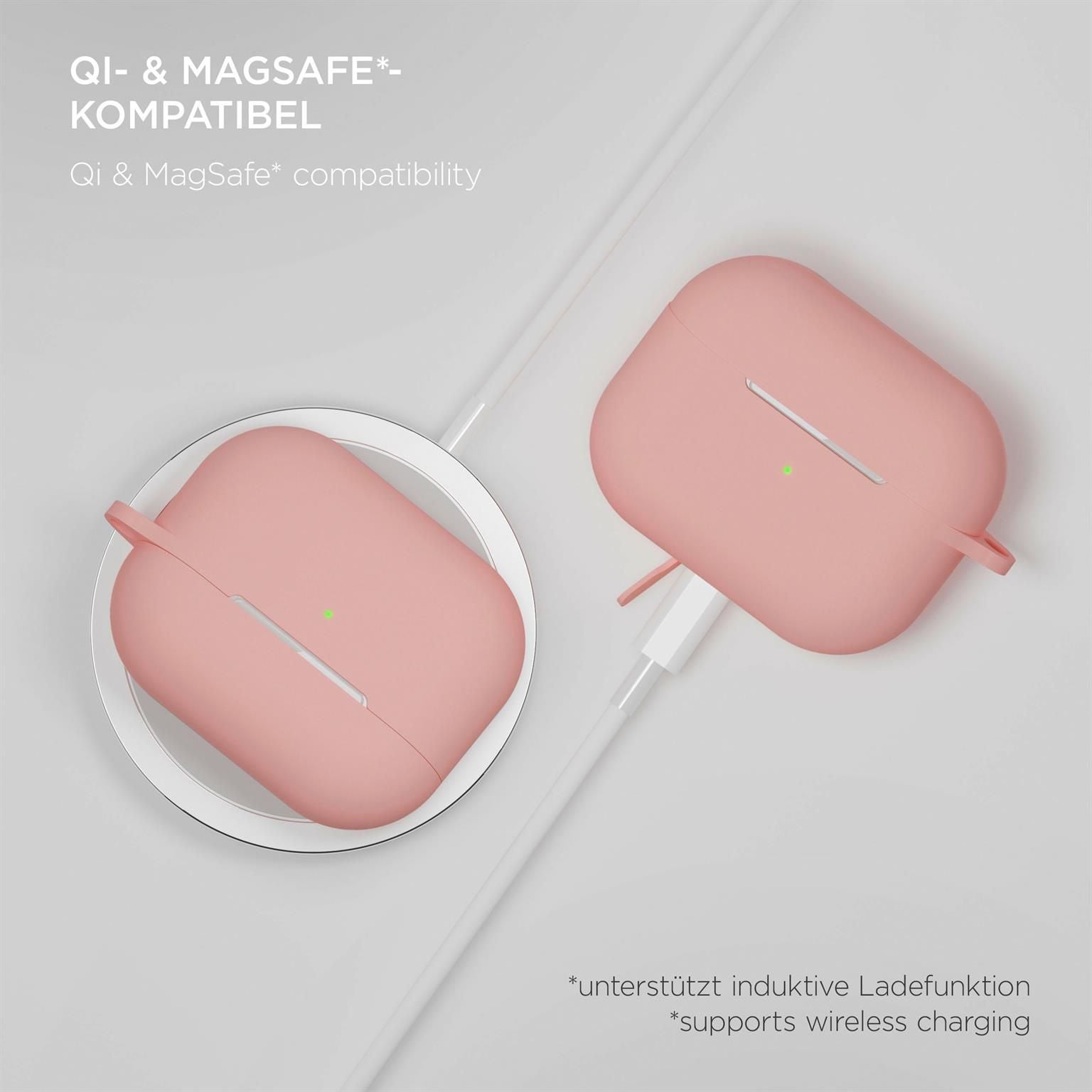 AirPods Soft Case für AirPods 3 in der Farbe Sand Rosé (Roségold)