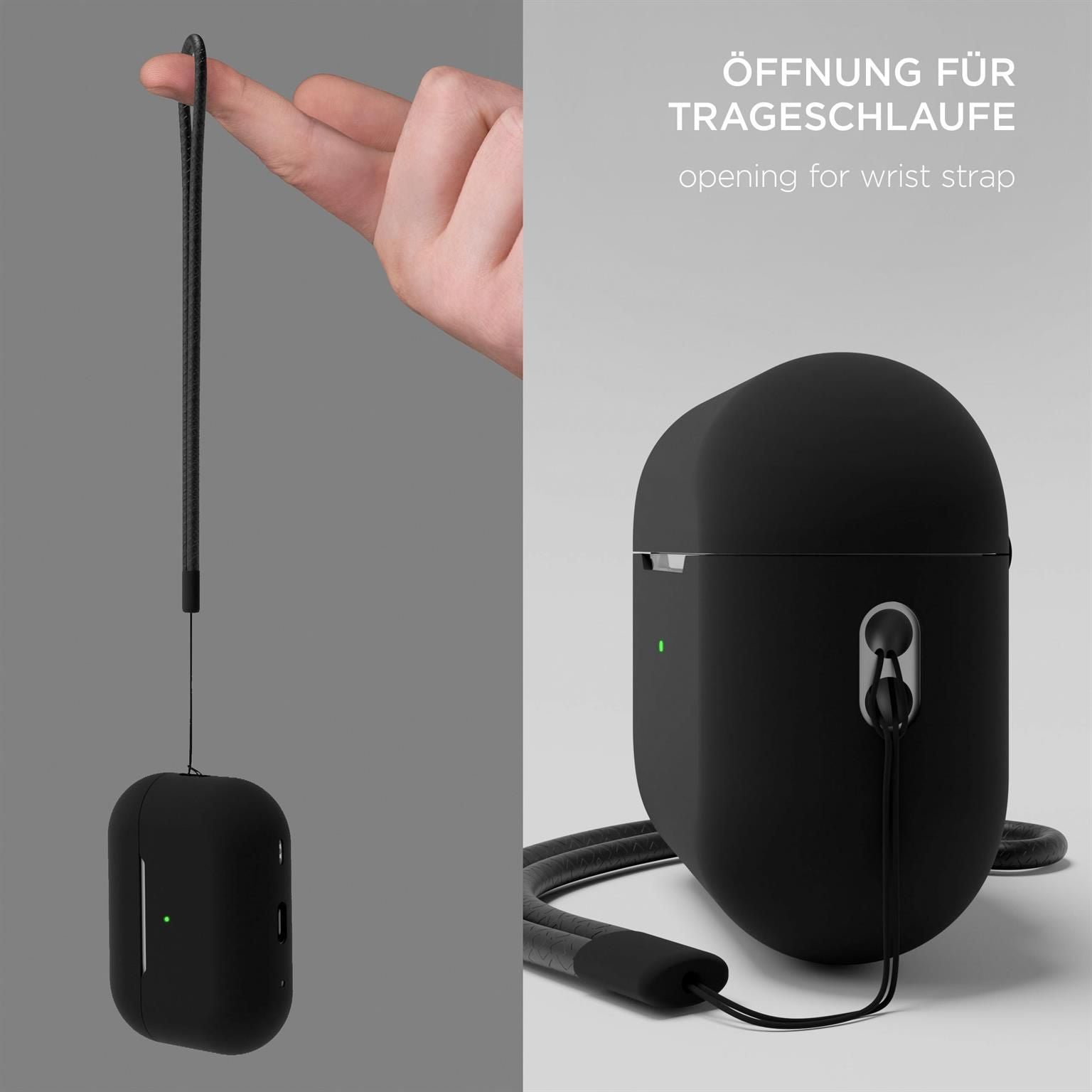 AirPods Soft Case für AirPods Pro 1 in der Farbe Onyx Schwarz (Schwarz)