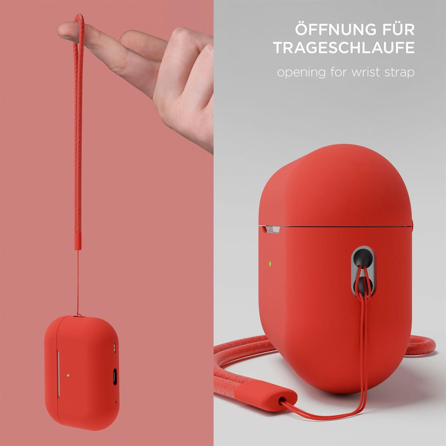 AirPods Soft Case für AirPods Pro 2 in der Farbe Rubin (Rot)