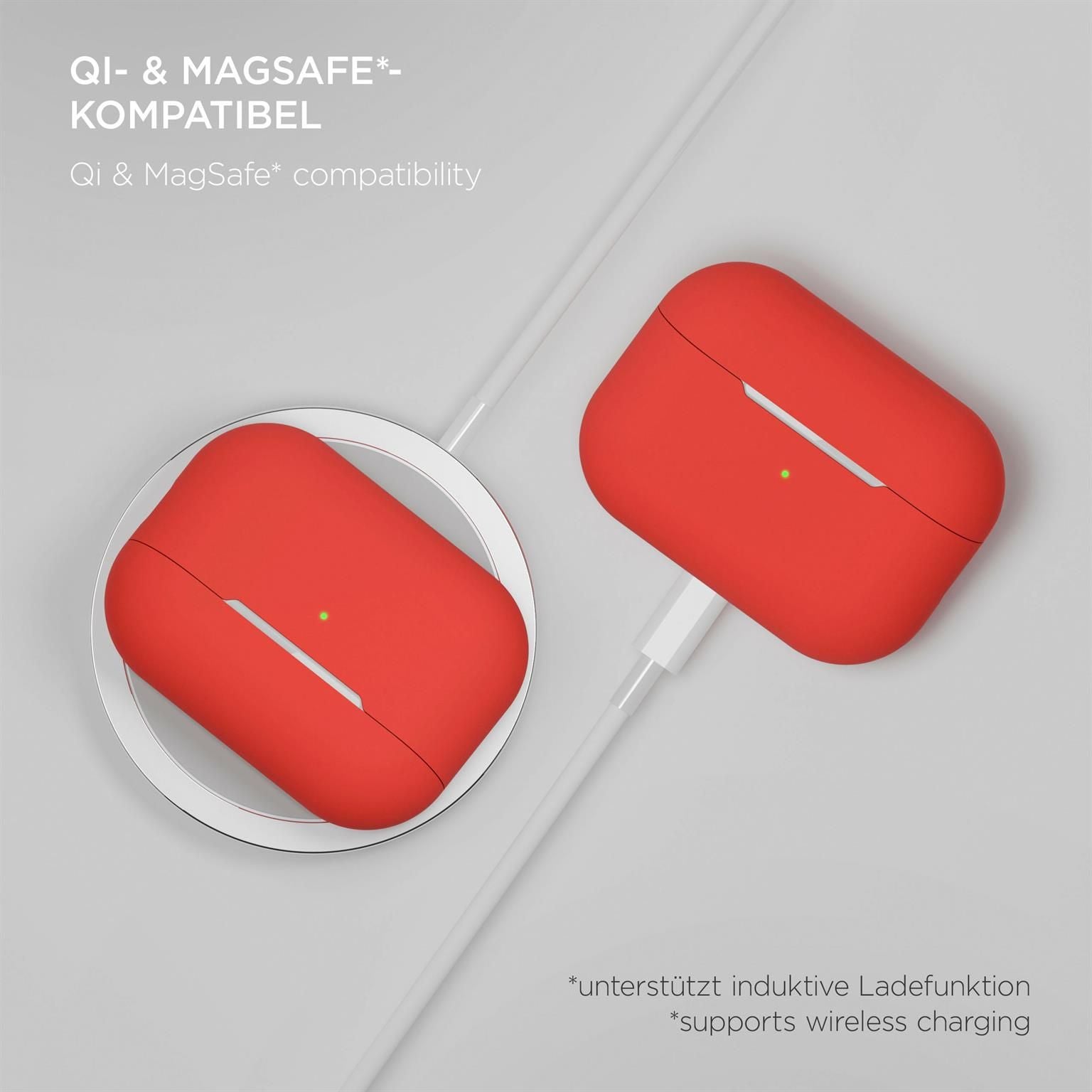 AirPods Soft Case für AirPods Pro 2 in der Farbe Rubin (Rot)