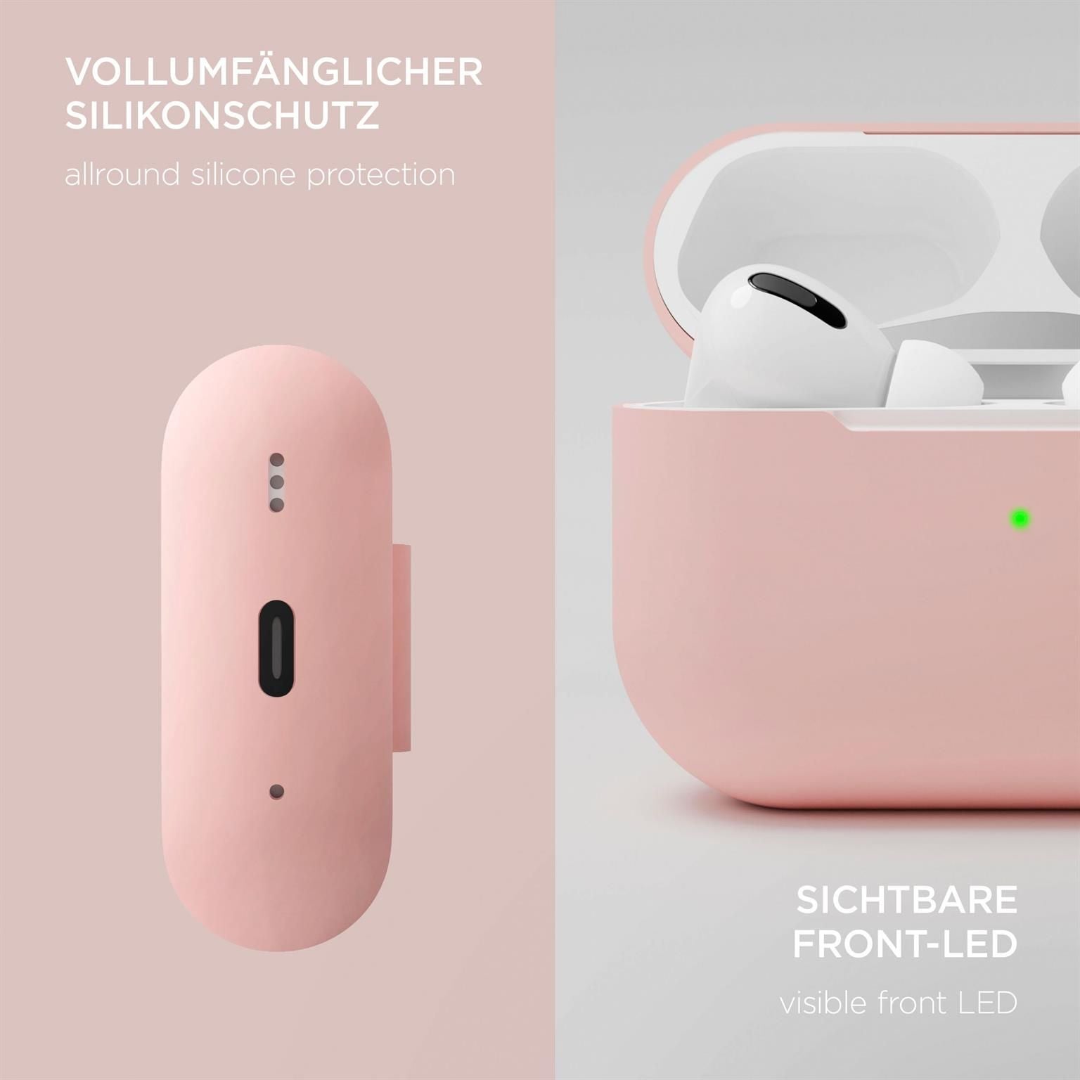 AirPods Soft Case für AirPods Pro 2 in der Farbe Sand Rosé (Roségold)