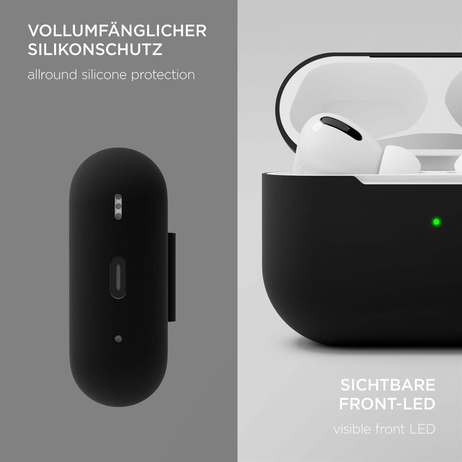 AirPods Soft Case für AirPods Pro 2 in der Farbe Onyx Schwarz (Schwarz)