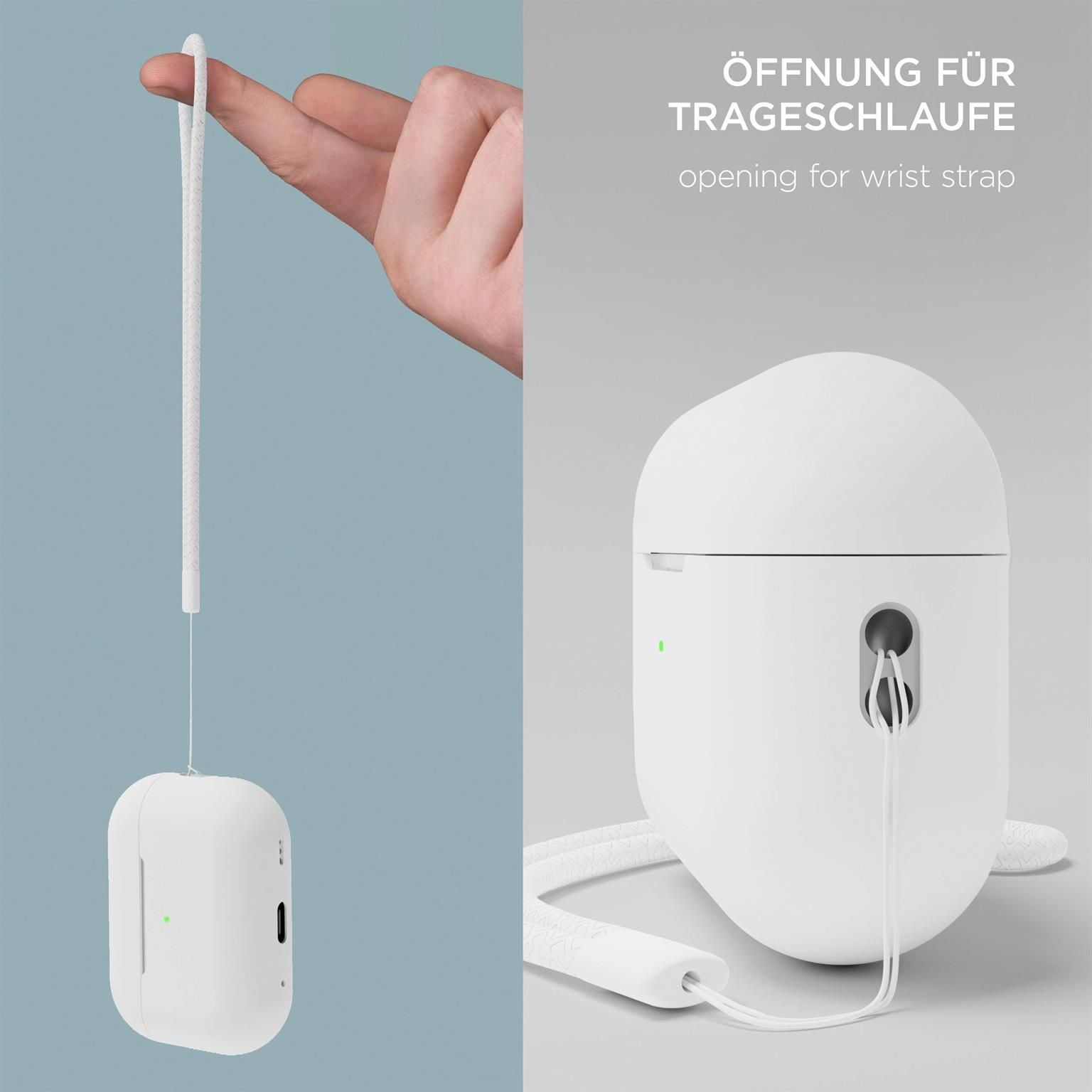 AirPods Soft Case für AirPods Pro 2 in der Farbe Polarweiß (Weiß)