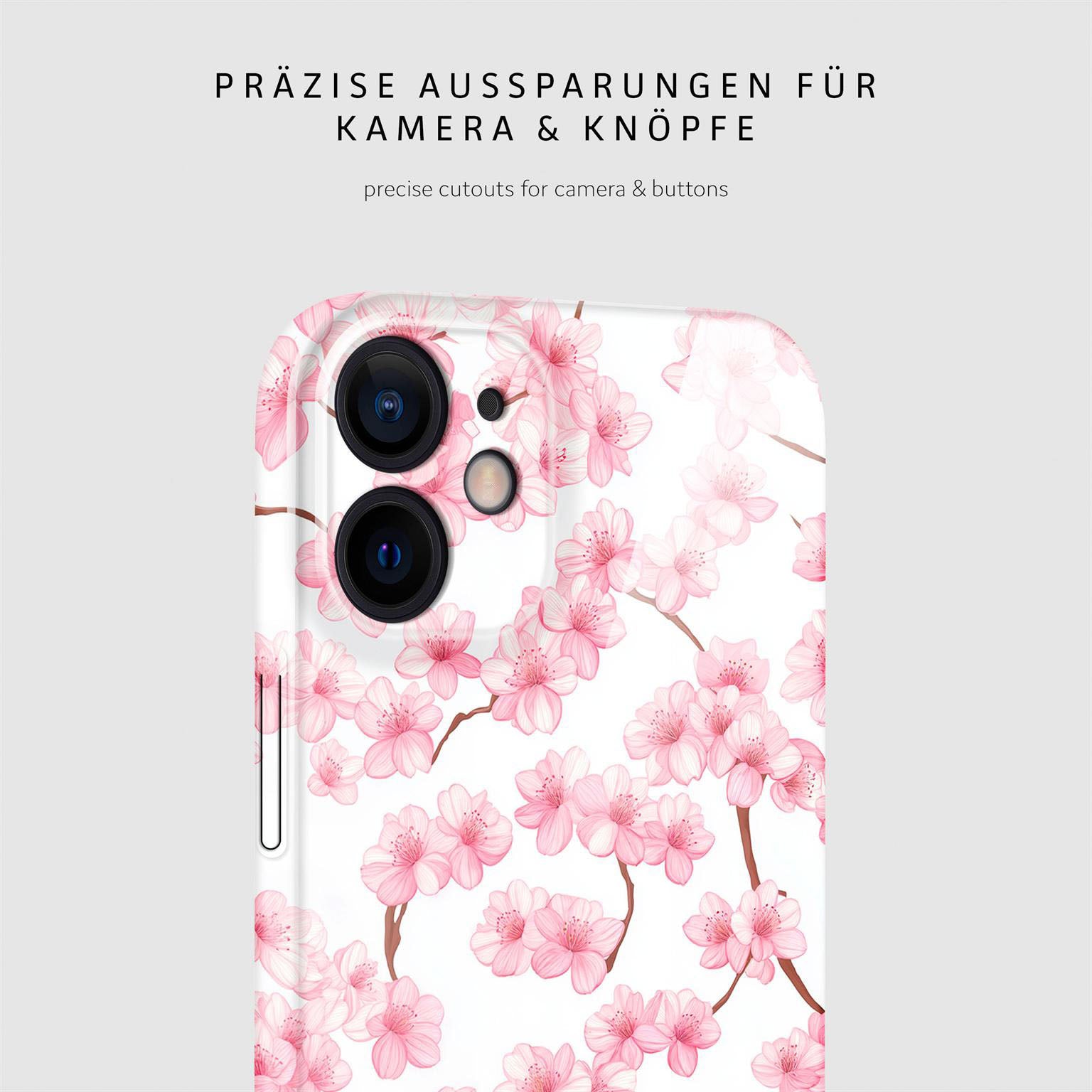 Flower Cover für iPhone 12 in der Farbe Sakura Breeze (Rosa / Pink)