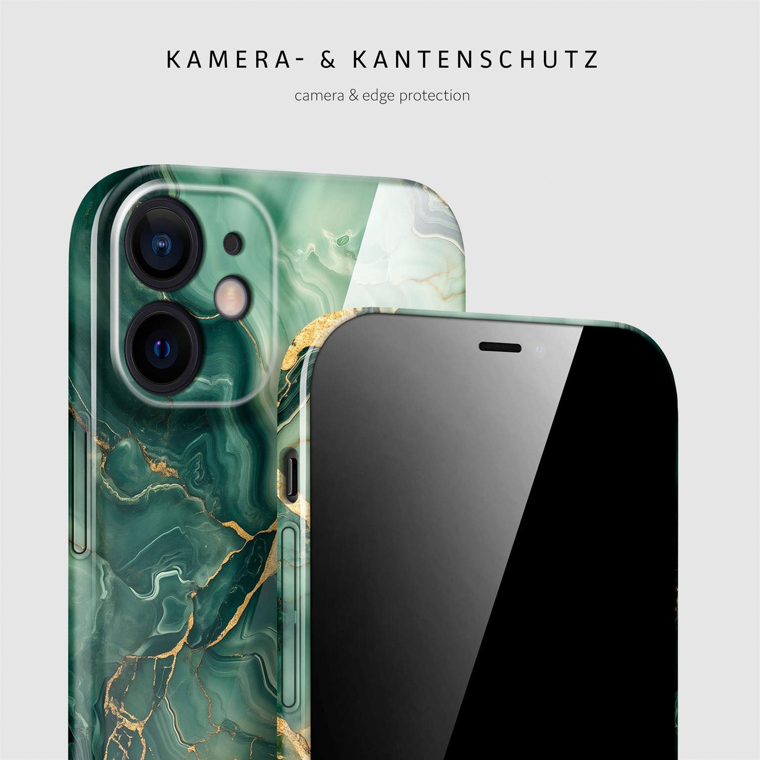 Bliss Cover für iPhone 12 in der Farbe Emerald Flow (Grün)