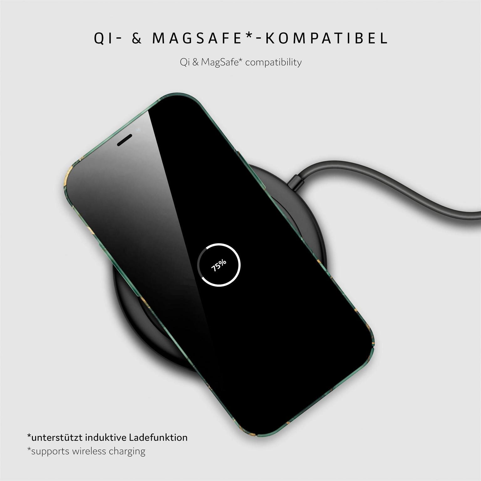 Bliss Cover für iPhone 12 in der Farbe Emerald Flow (Grün)