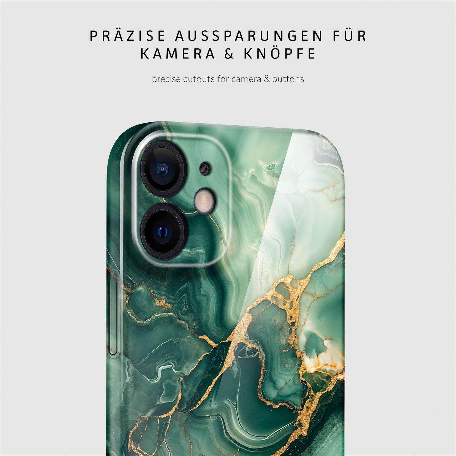 Bliss Cover für iPhone 12 in der Farbe Emerald Flow (Grün)
