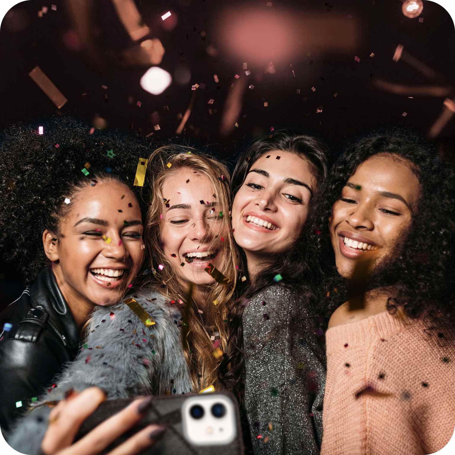 Glitter Case für iPhone 12 mini in der Farbe Glamour - Black (Schwarz)