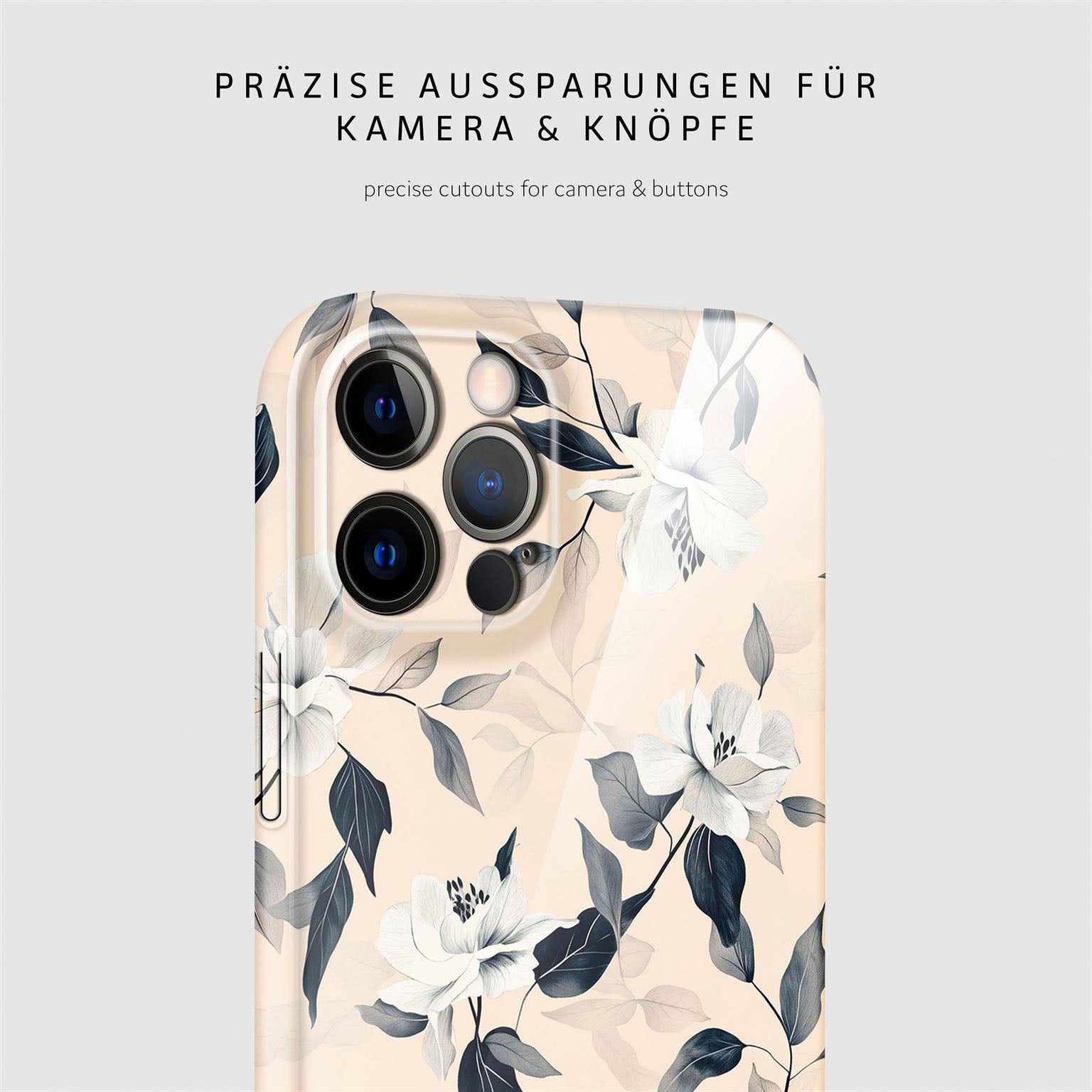 Flower Cover für iPhone 12 Pro in der Farbe Eternal Garden (Blau)