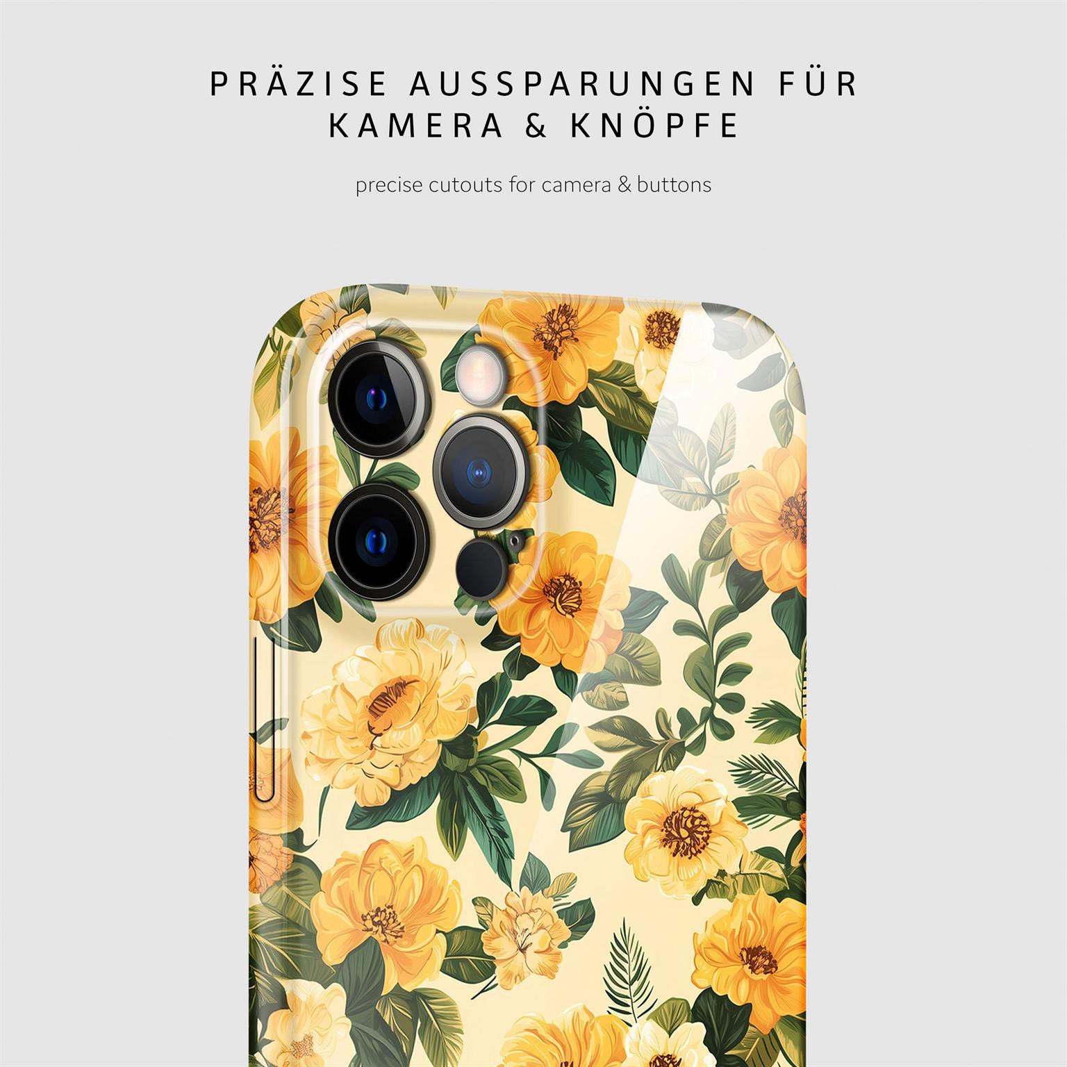 Flower Cover für iPhone 12 Pro in der Farbe Sunny Melody (Gelb)