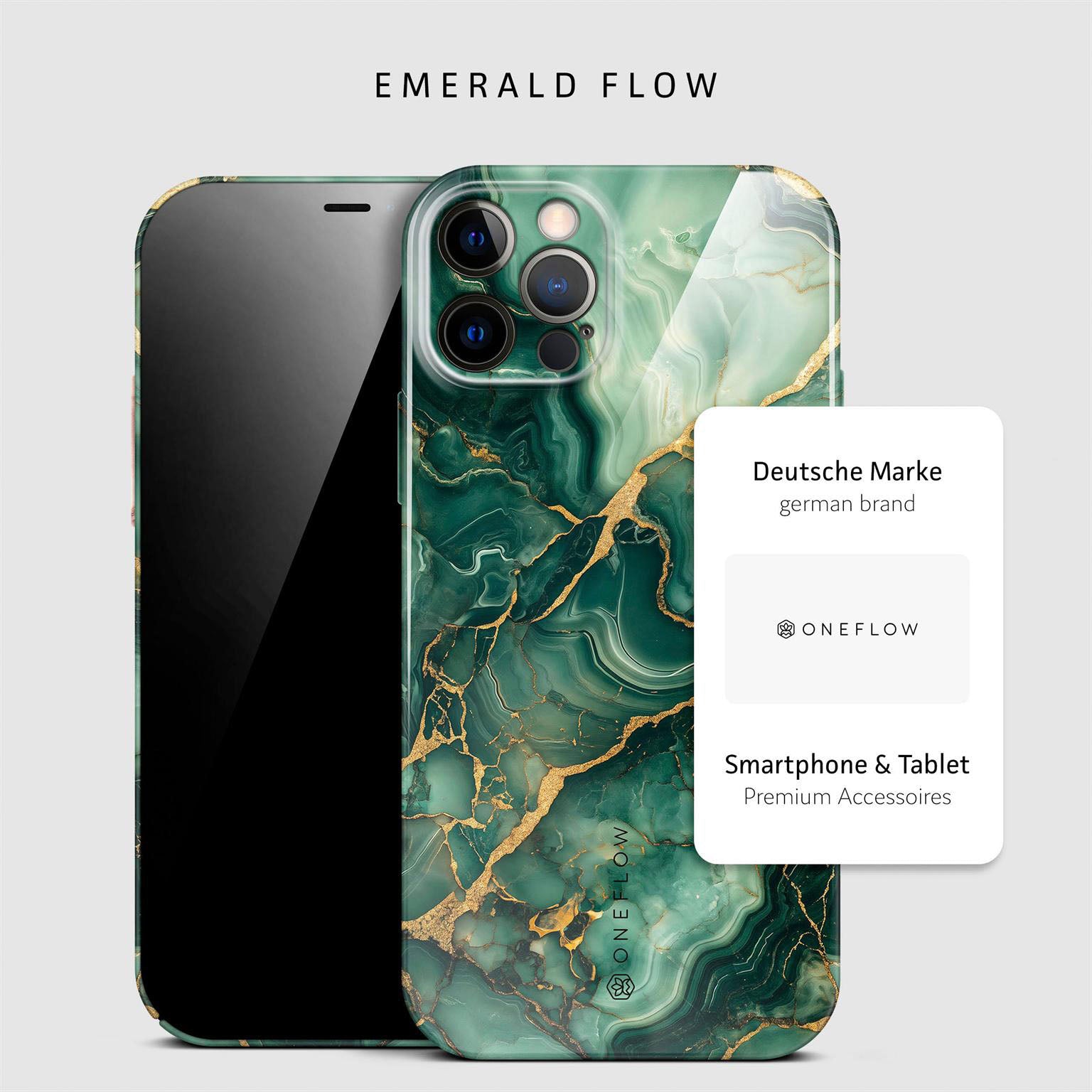 Bliss Cover für iPhone 12 Pro in der Farbe Emerald Flow (Grün)