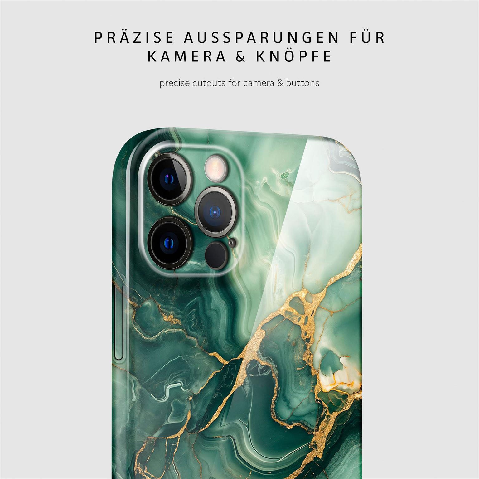Bliss Cover für iPhone 12 Pro in der Farbe Emerald Flow (Grün)