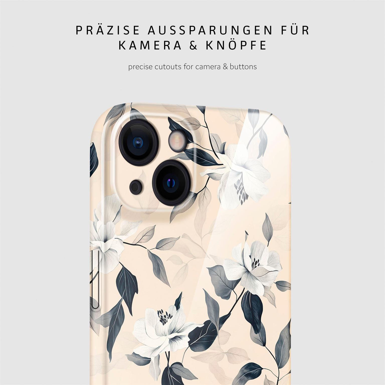 Flower Cover für iPhone 13 in der Farbe Eternal Garden (Blau)