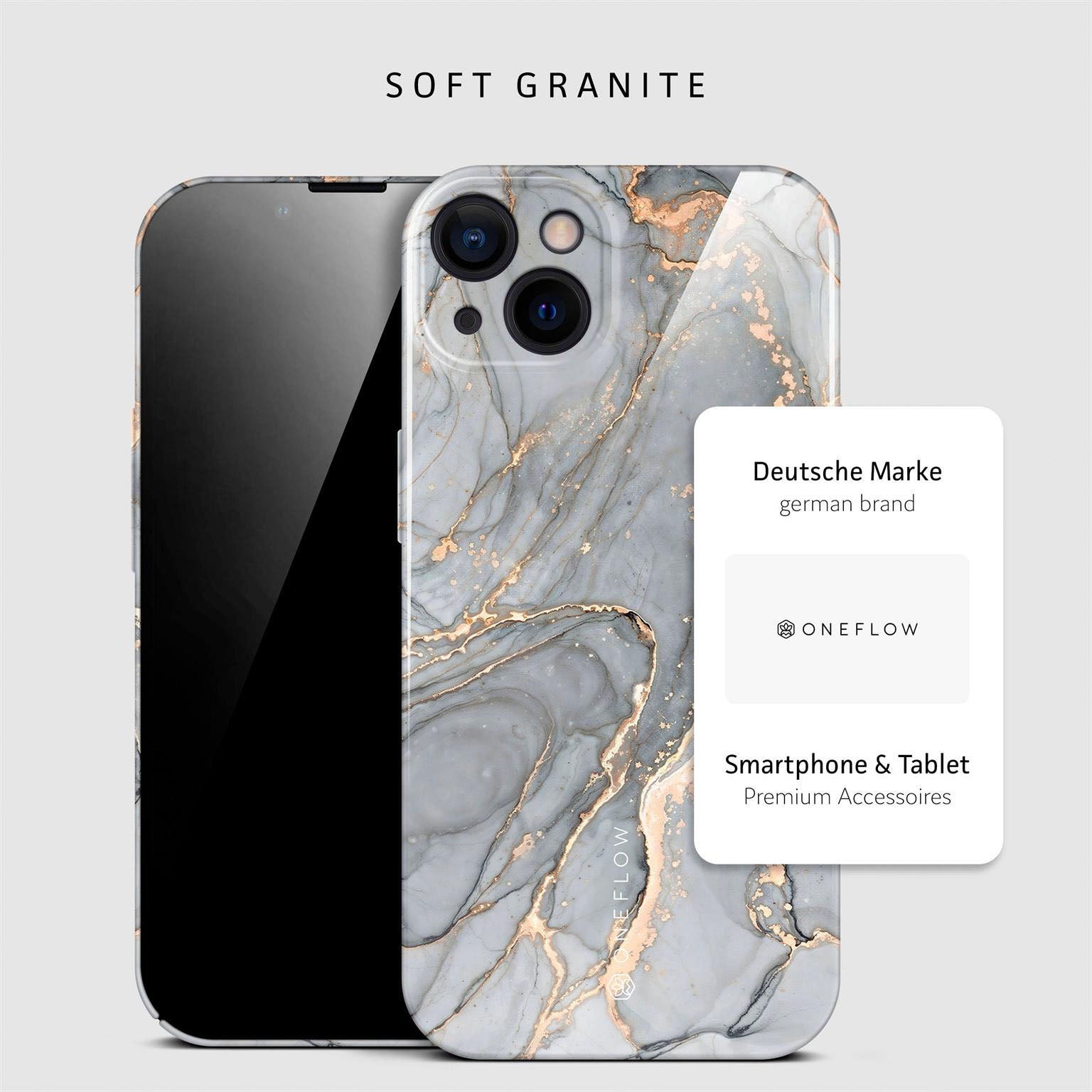 Bliss Cover für iPhone 13 in der Farbe Soft Granite (Grau)