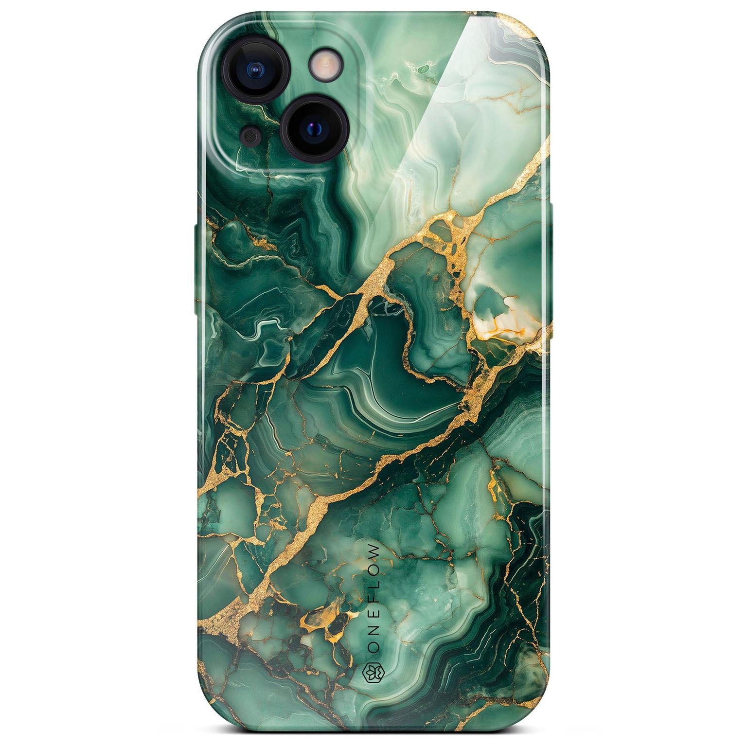 Bliss Cover für iPhone 13 in der Farbe Emerald Flow (Grün)
