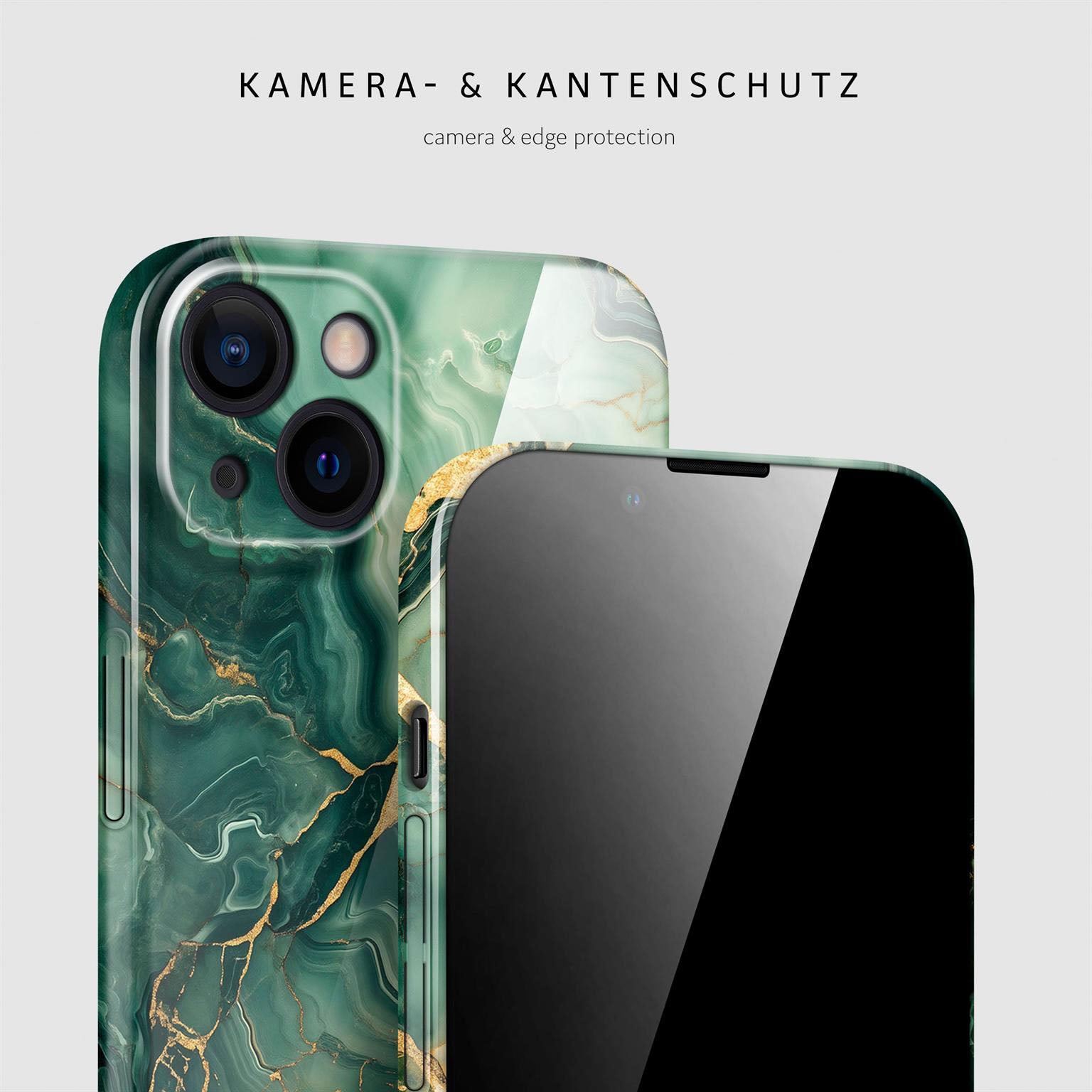 Bliss Cover für iPhone 13 in der Farbe Emerald Flow (Grün)
