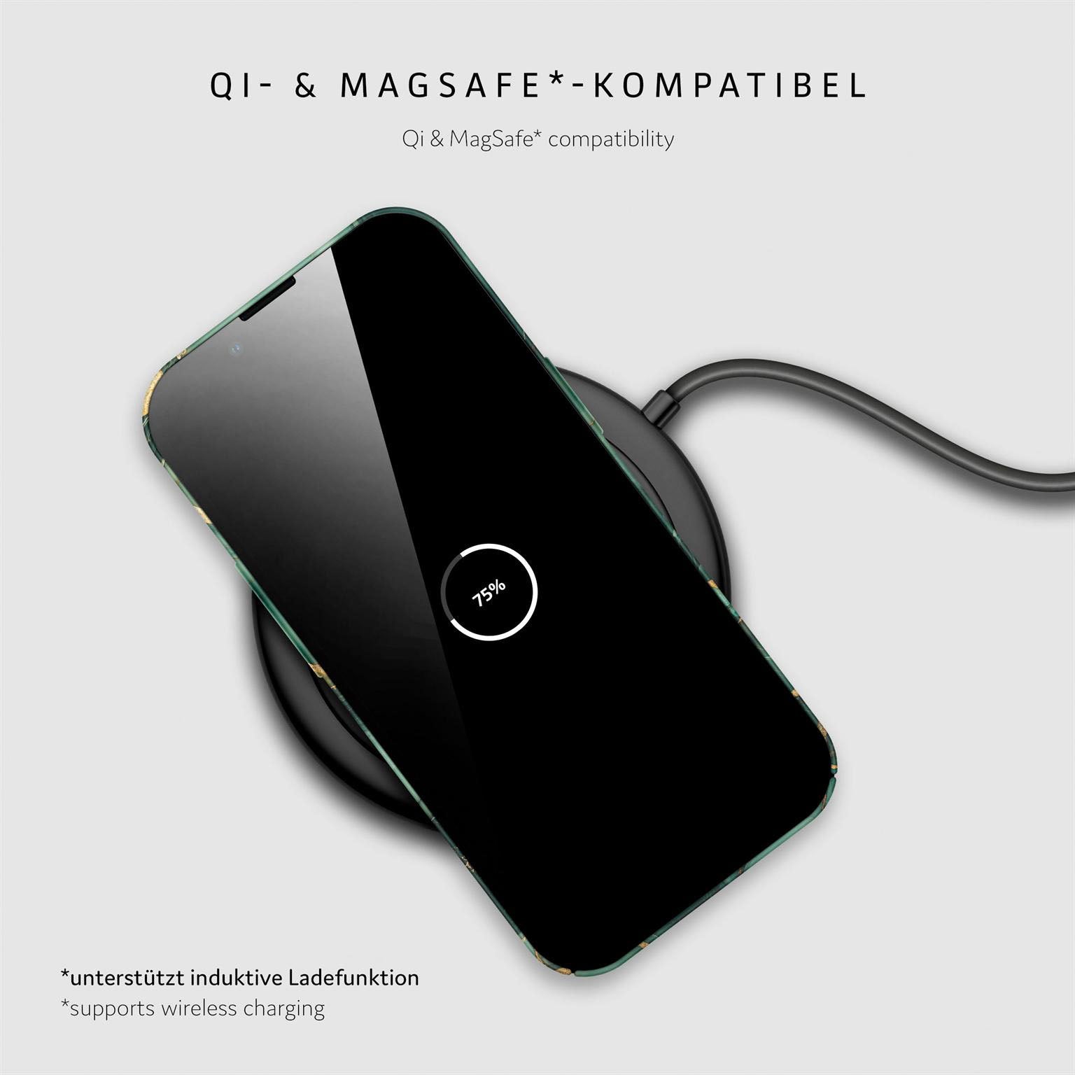 Bliss Cover für iPhone 13 in der Farbe Emerald Flow (Grün)