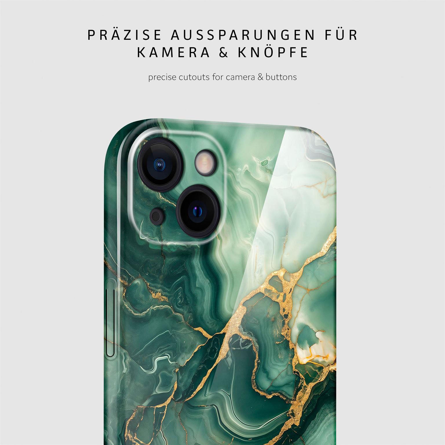 Bliss Cover für iPhone 13 in der Farbe Emerald Flow (Grün)