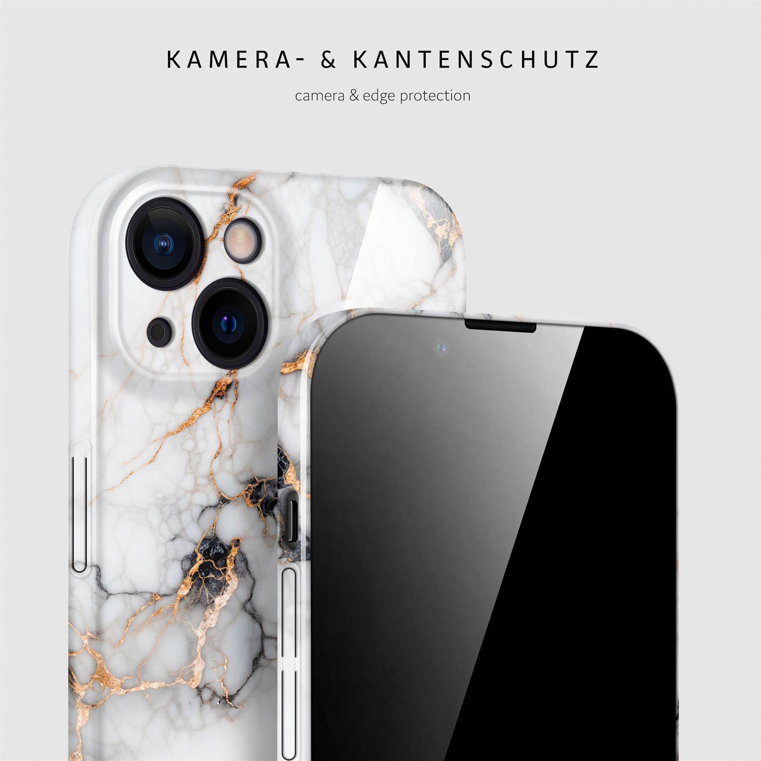 Bliss Cover für iPhone 13 in der Farbe Marble Veil (Weiß)
