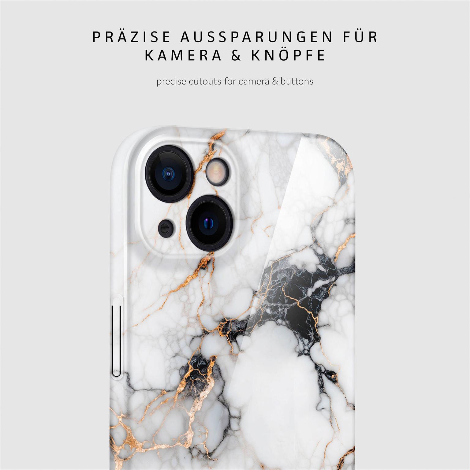 Bliss Cover für iPhone 13 in der Farbe Marble Veil (Weiß)