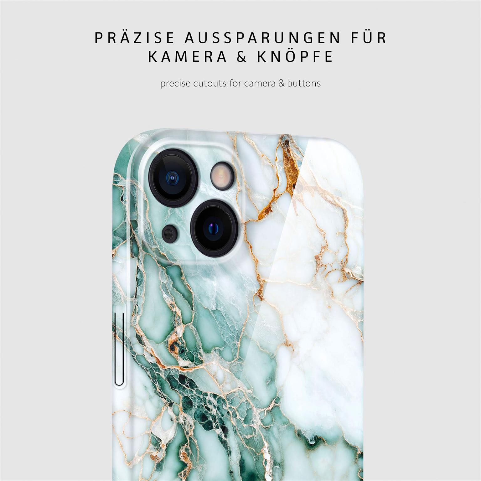 Bliss Cover für iPhone 13 in der Farbe Jade Cascade (Grün)