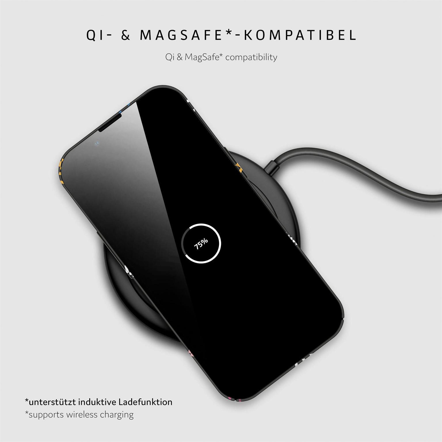 Splash Case für iPhone 13 in der Farbe Retro Heartbeat (Schwarz)