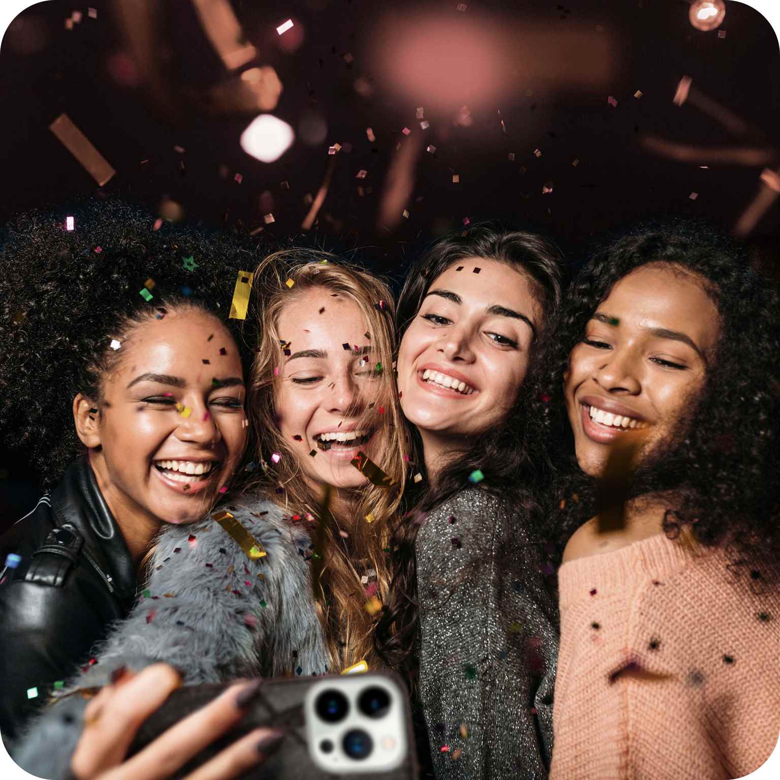 Glitter Case für iPhone 13 Pro in der Farbe Glamour - Black (Schwarz)