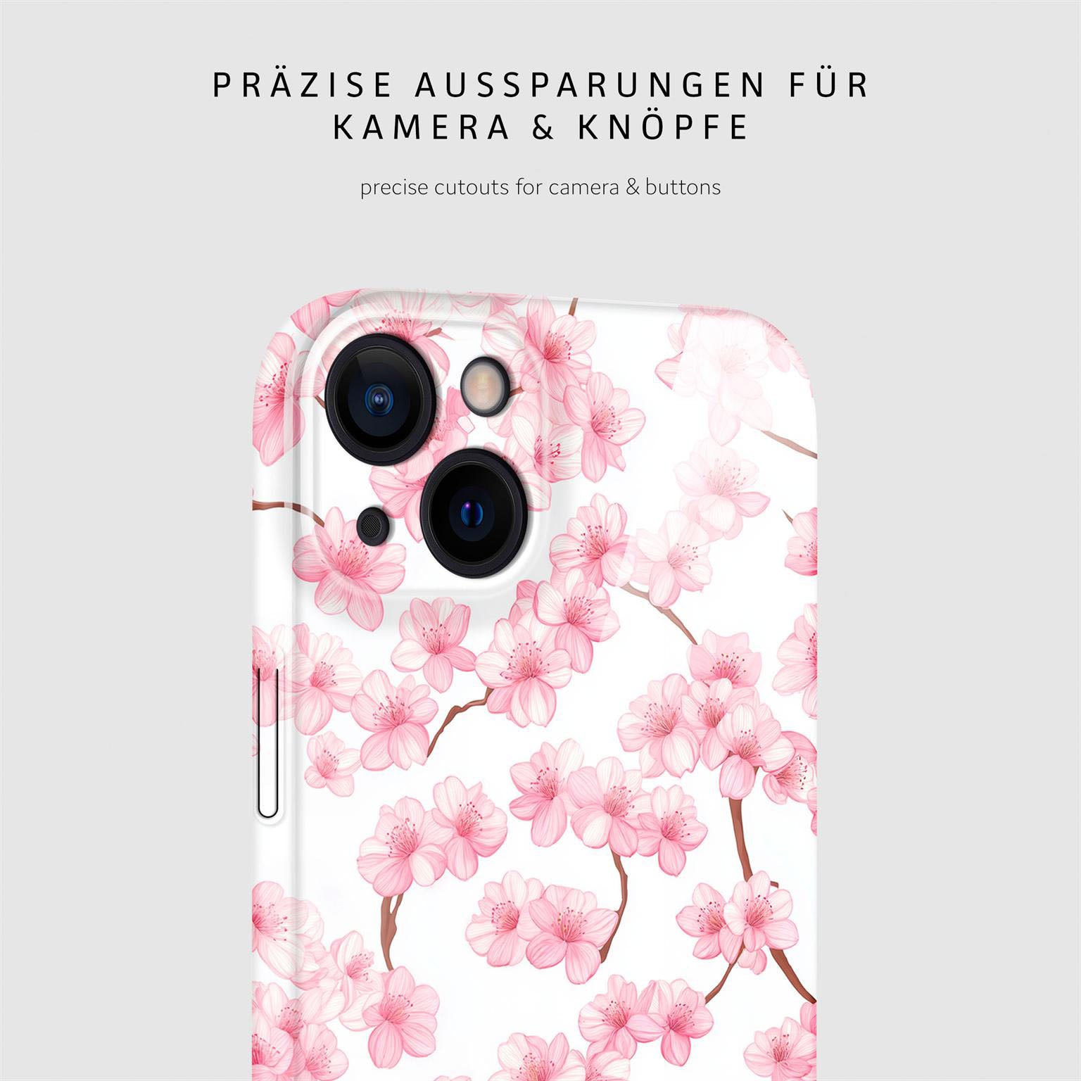 Flower Cover für iPhone 14 in der Farbe Sakura Breeze (Rosa / Pink)