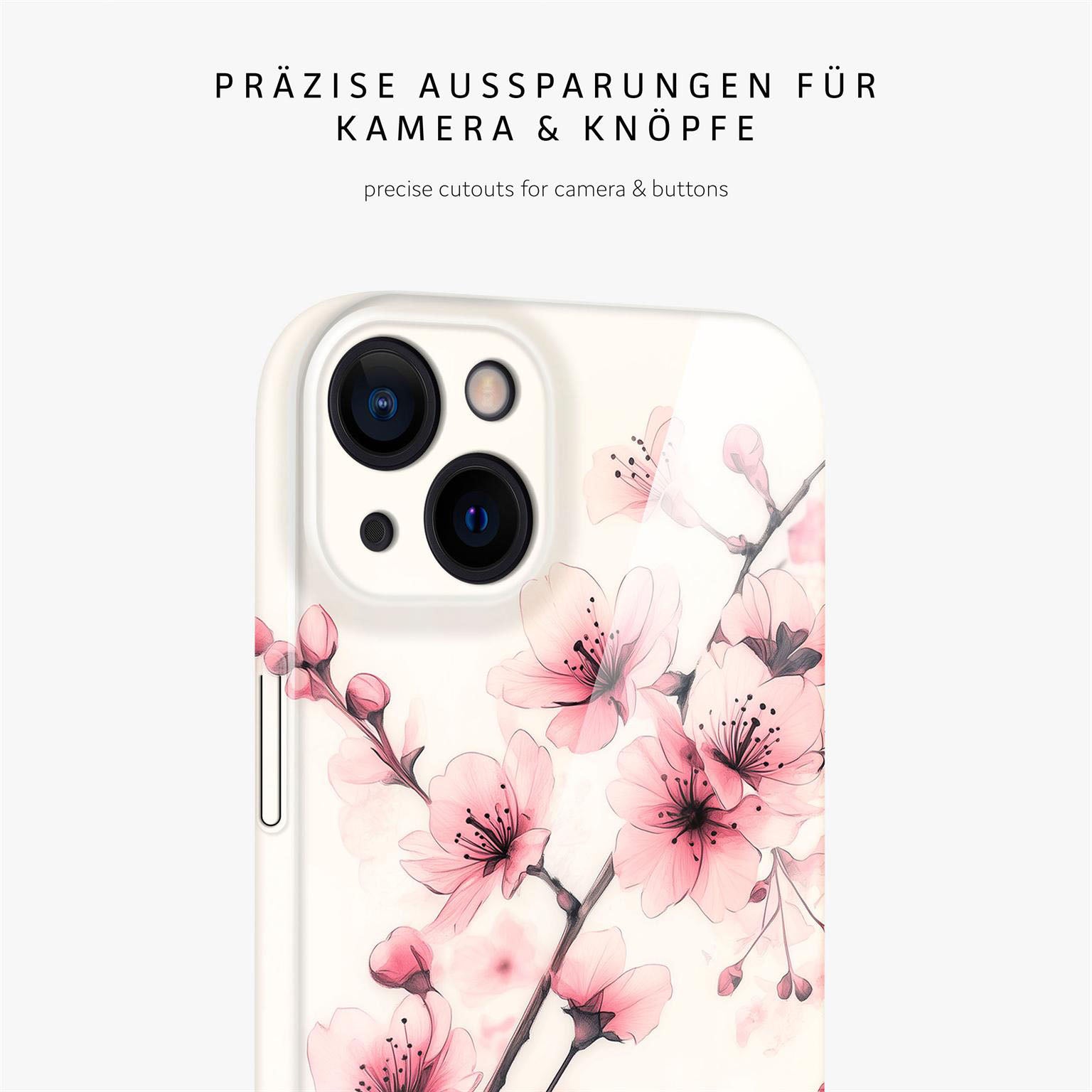 Flower Cover für iPhone 14 in der Farbe Spring Serenity (Rosa / Pink)