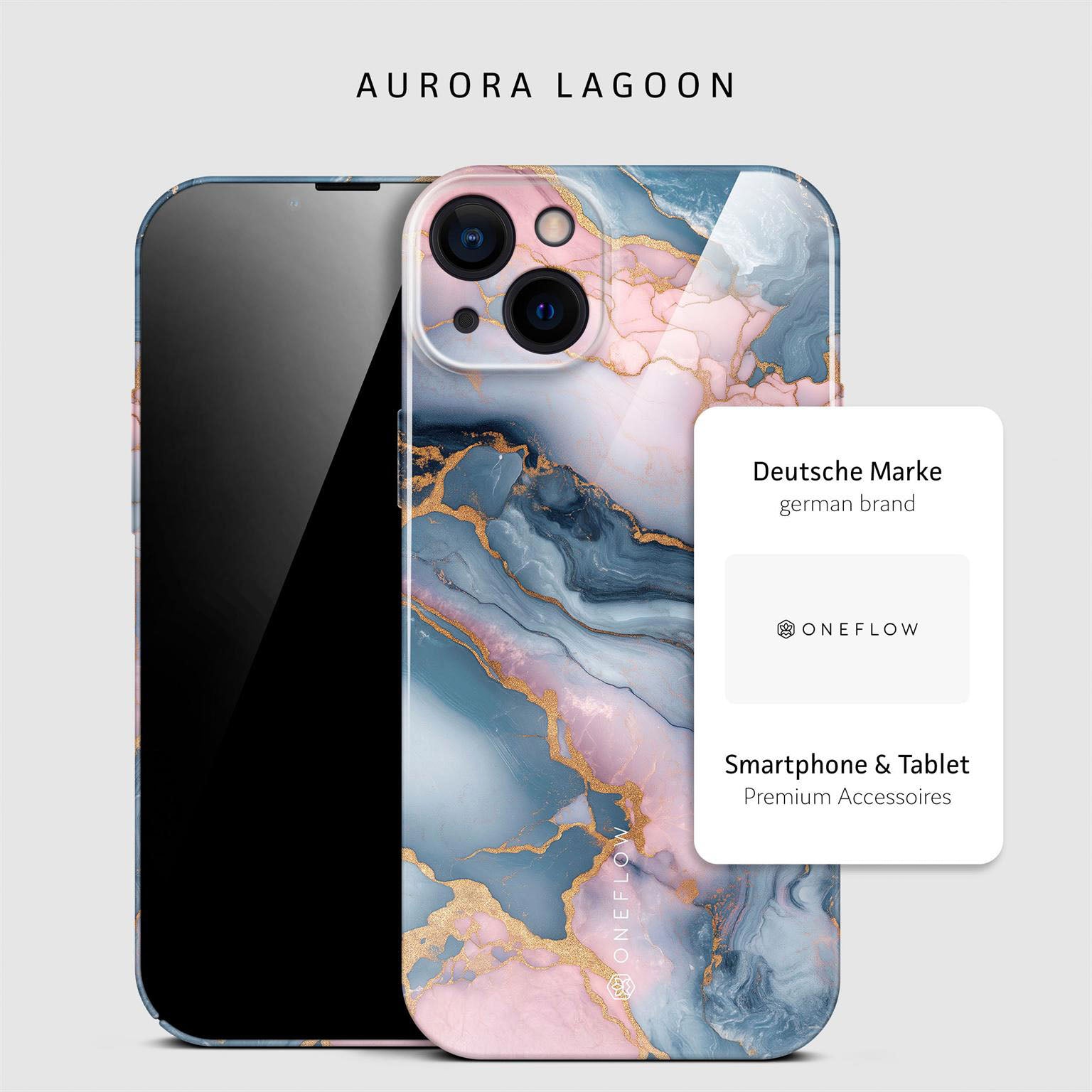 Bliss Cover für iPhone 14 in der Farbe Aurora Lagoon (Mehrfarbig (bunt))