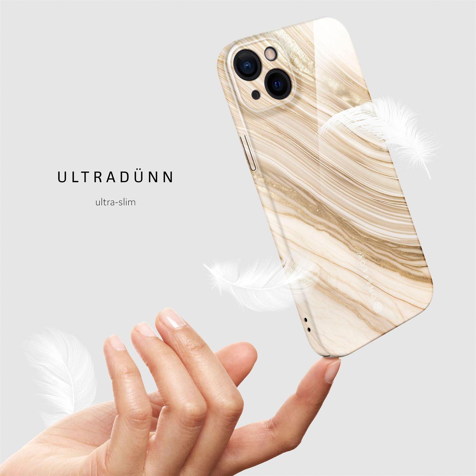 Bliss Cover für iPhone 14 in der Farbe Sand Dune (Braun / Beige)