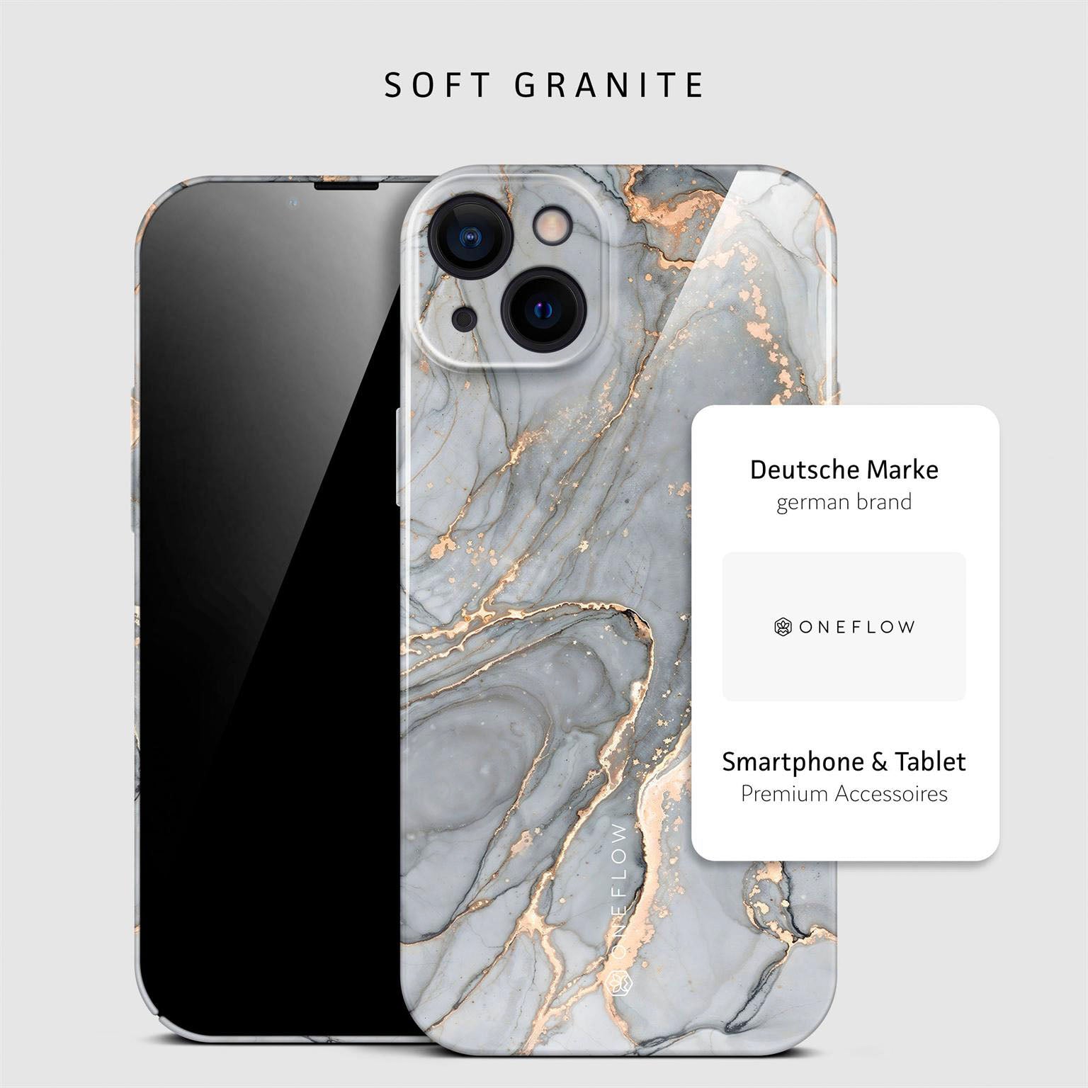 Bliss Cover für iPhone 14 in der Farbe Soft Granite (Grau)