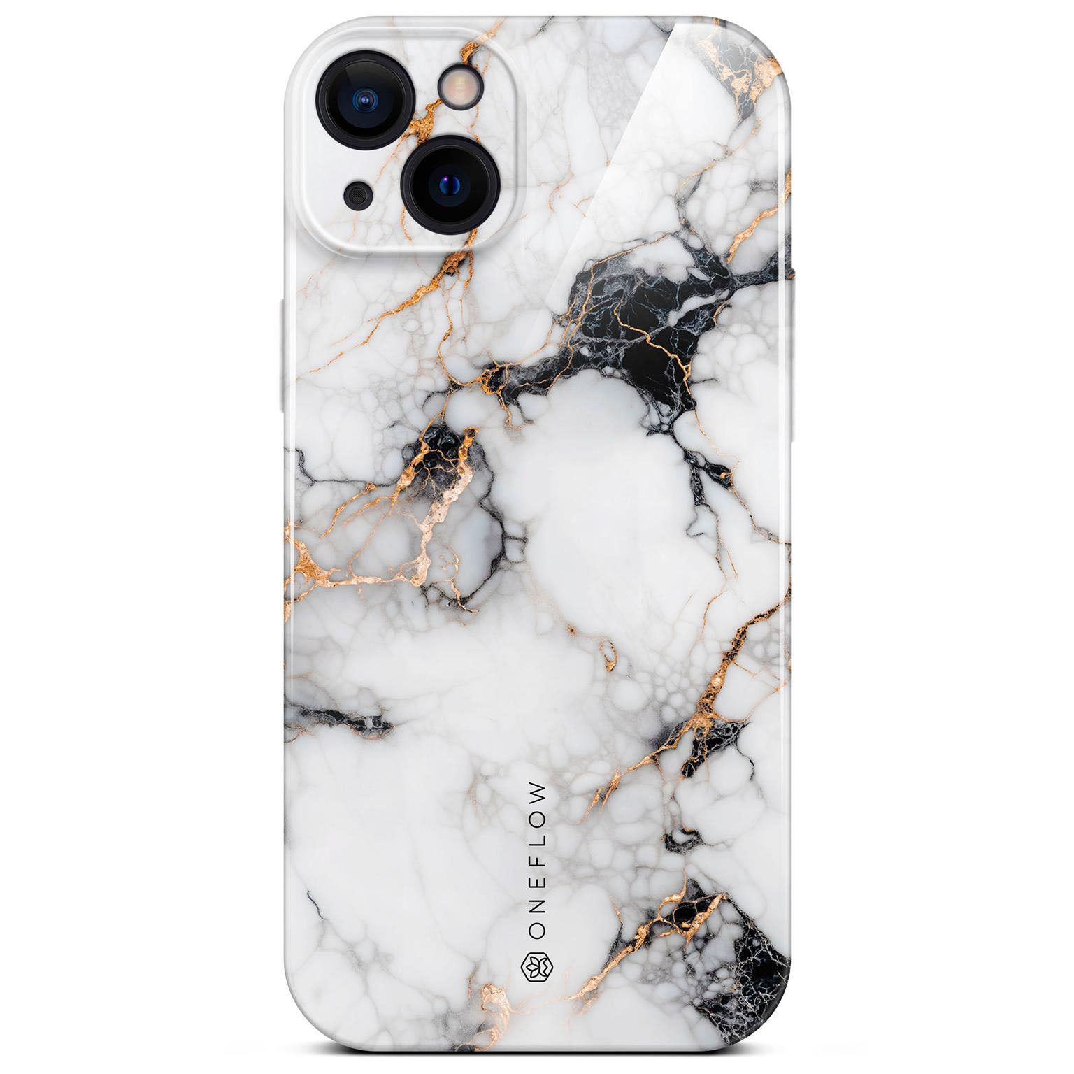 Bliss Cover für iPhone 14 in der Farbe Marble Veil (Weiß)