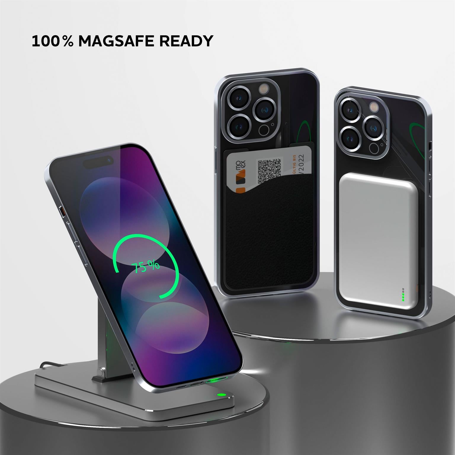 Aura Case für iPhone 14 Pro in der Farbe Silver Smoke (Silber)