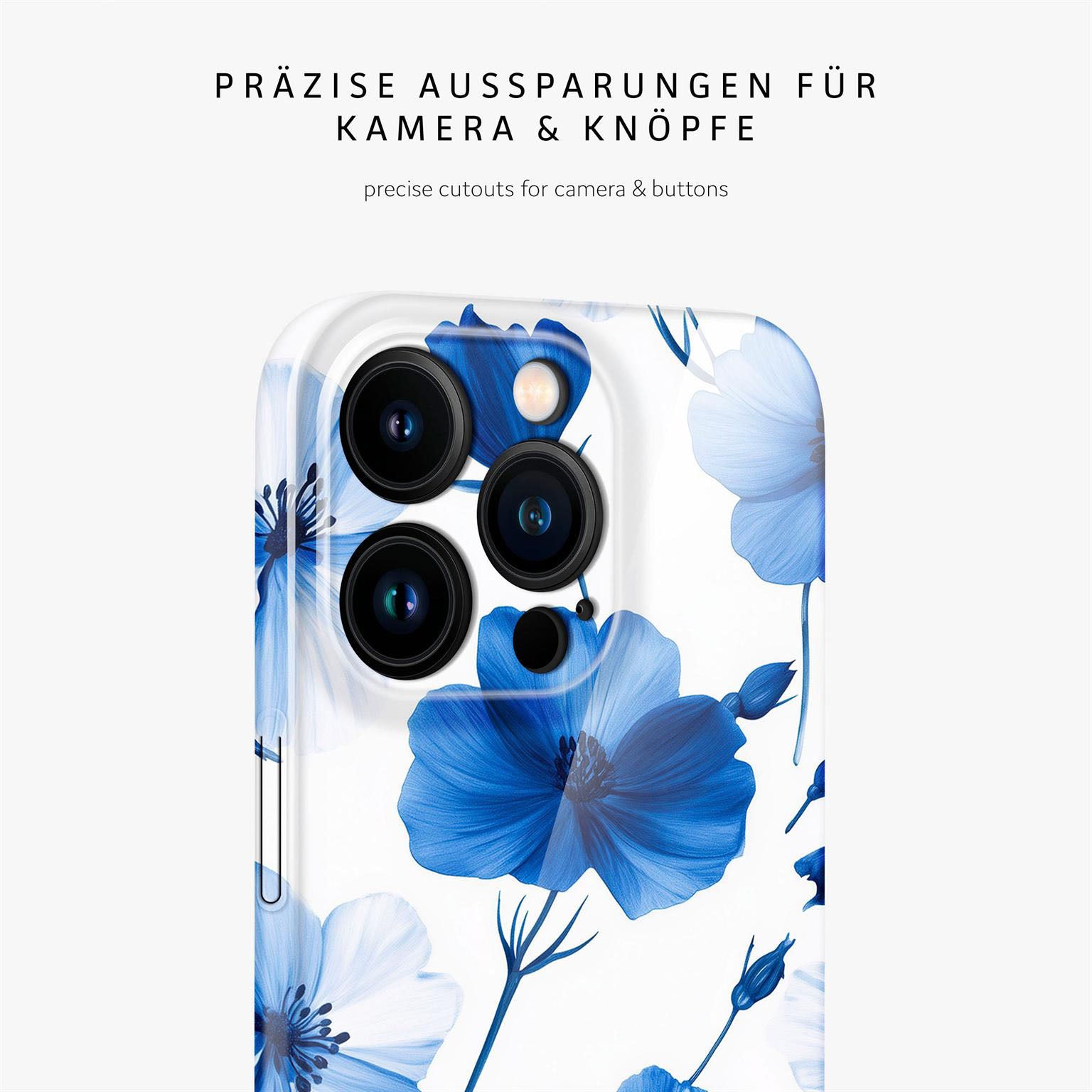 Flower Cover für iPhone 14 Pro in der Farbe Blue Dreamwave (Blau)