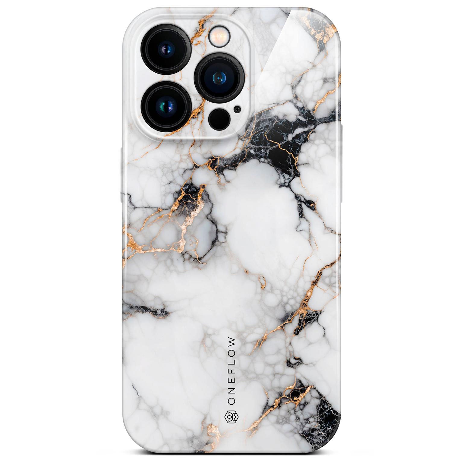 Bliss Cover für iPhone 14 Pro in der Farbe Marble Veil (Weiß)