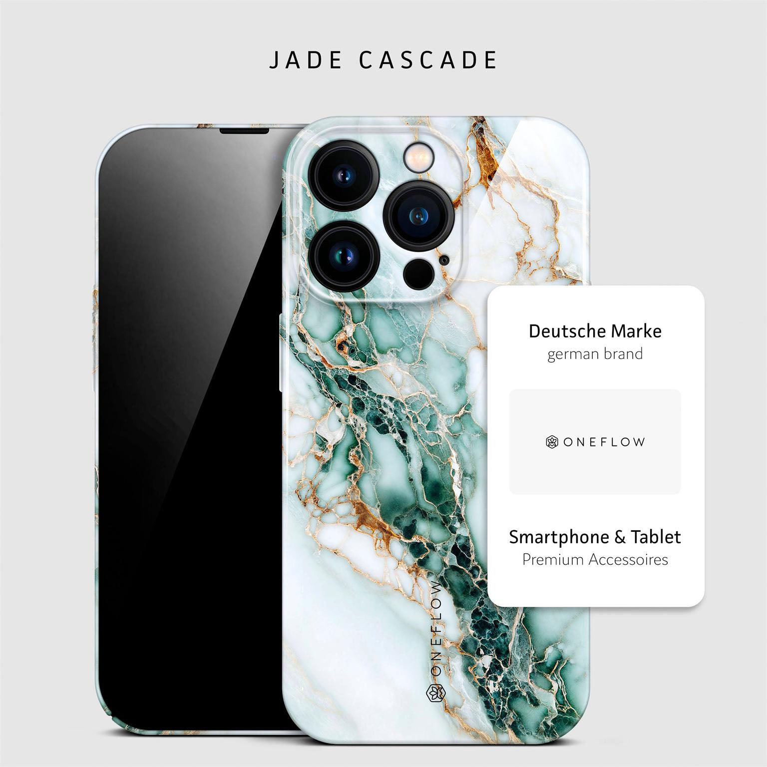 Bliss Cover für iPhone 14 Pro in der Farbe Jade Cascade (Grün)