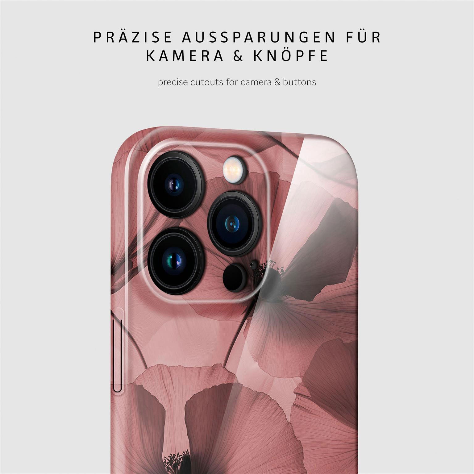 Flower Cover für iPhone 14 Pro Max in der Farbe Crimson Whisper (Rot)