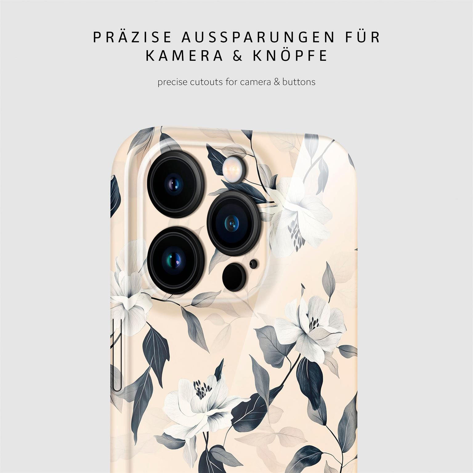 Flower Cover für iPhone 14 Pro Max in der Farbe Eternal Garden (Blau)