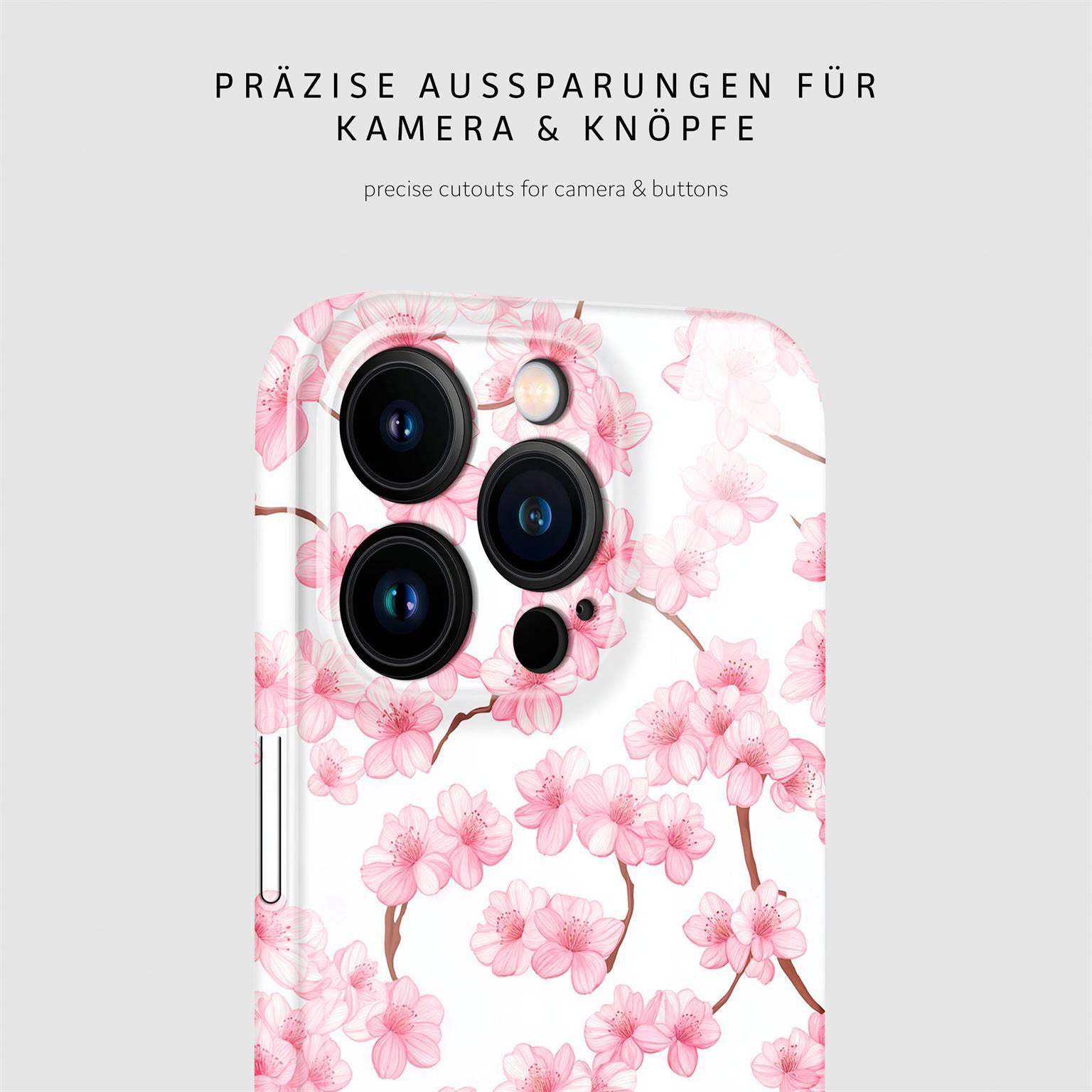 Flower Cover für iPhone 14 Pro Max in der Farbe Sakura Breeze (Rosa / Pink)