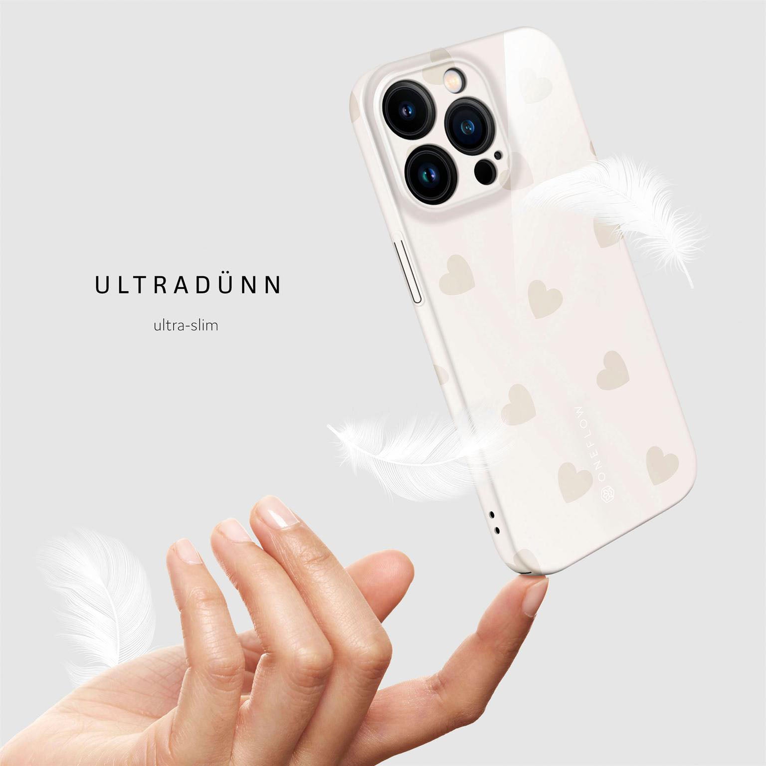 Splash Case für iPhone 14 Pro Max in der Farbe Latte Love (Braun / Beige)