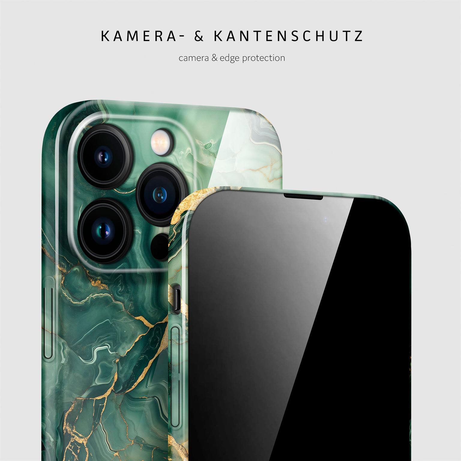 Bliss Cover für iPhone 14 Pro Max in der Farbe Emerald Flow (Grün)