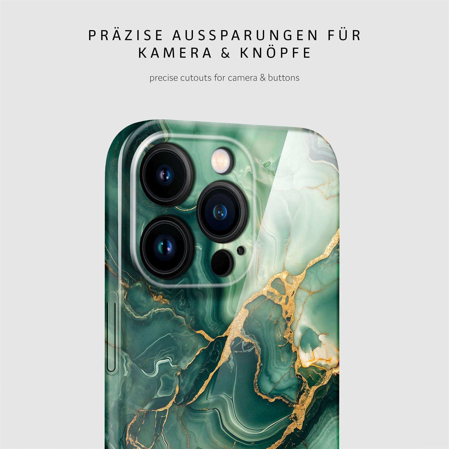 Bliss Cover für iPhone 14 Pro Max in der Farbe Emerald Flow (Grün)