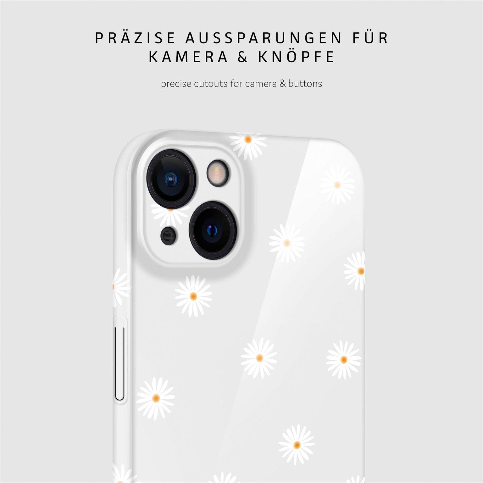 Splash Case für iPhone 15 in der Farbe Daisy Delight (Weiß)