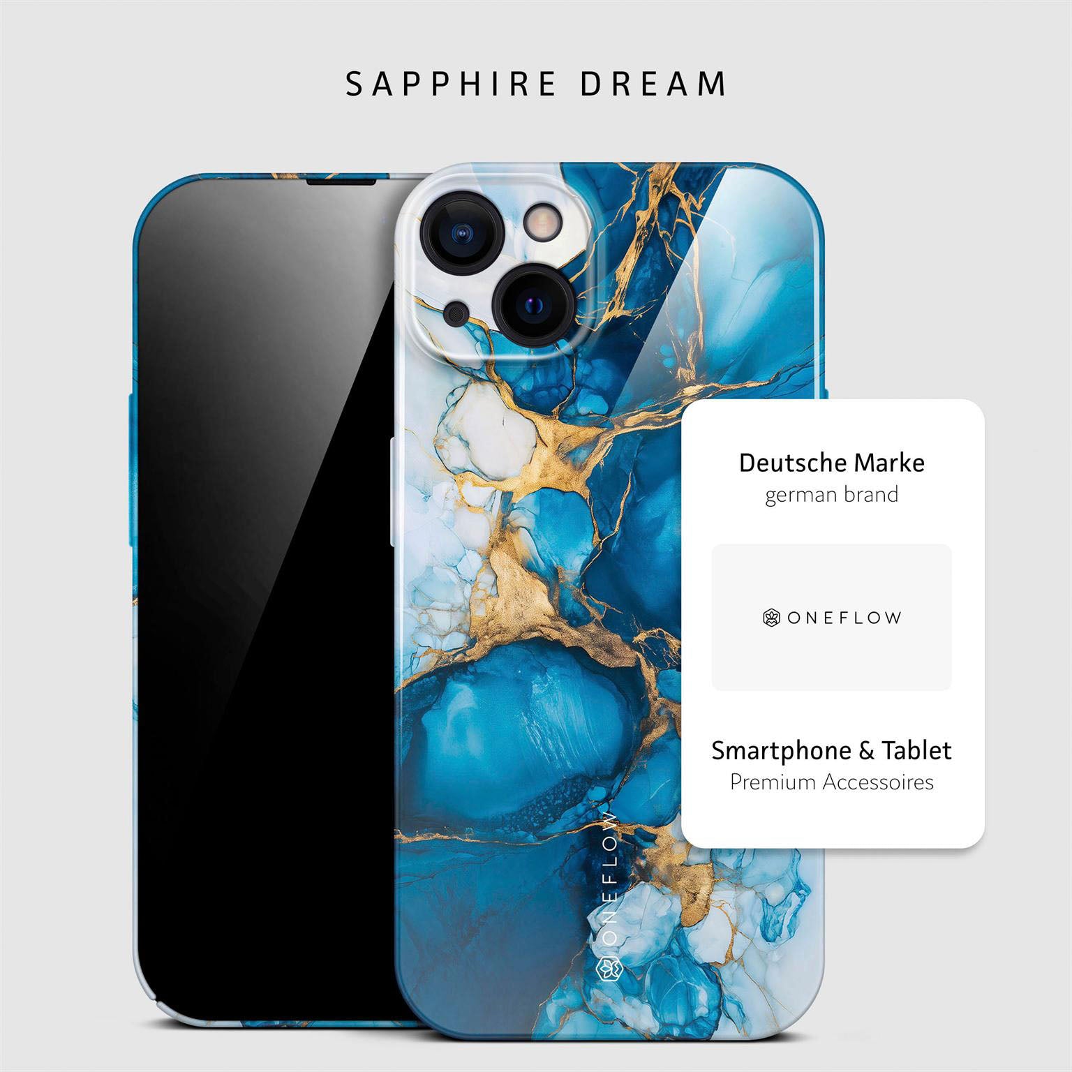 Bliss Cover für iPhone 15 in der Farbe Sapphire Dream (Blau)
