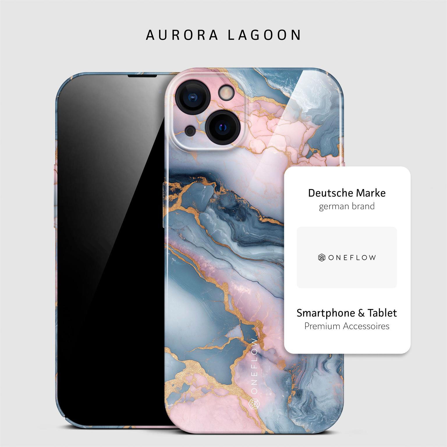 Bliss Cover für iPhone 15 in der Farbe Aurora Lagoon (Mehrfarbig (bunt))