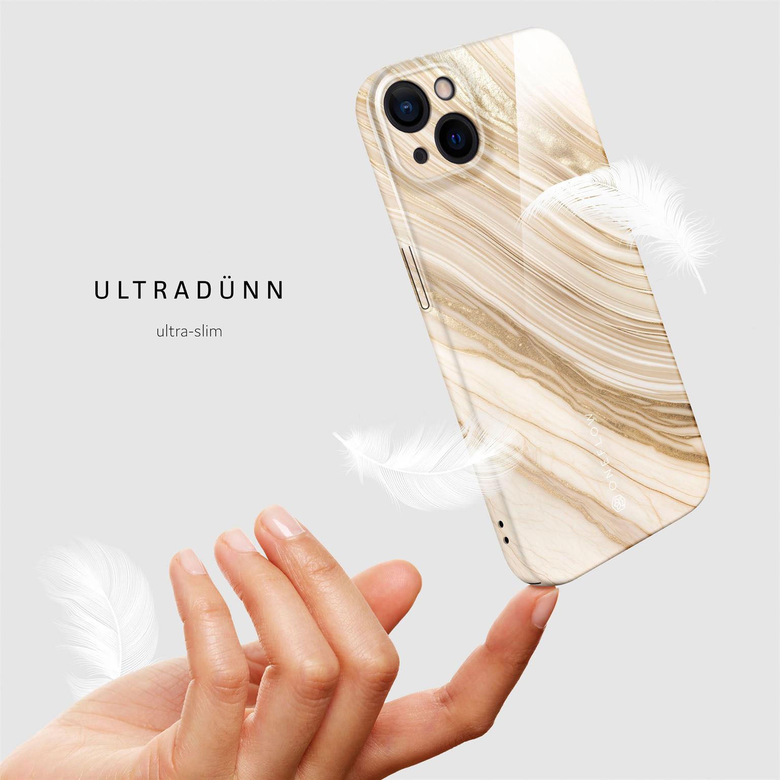 Bliss Cover für iPhone 15 in der Farbe Sand Dune (Braun / Beige)